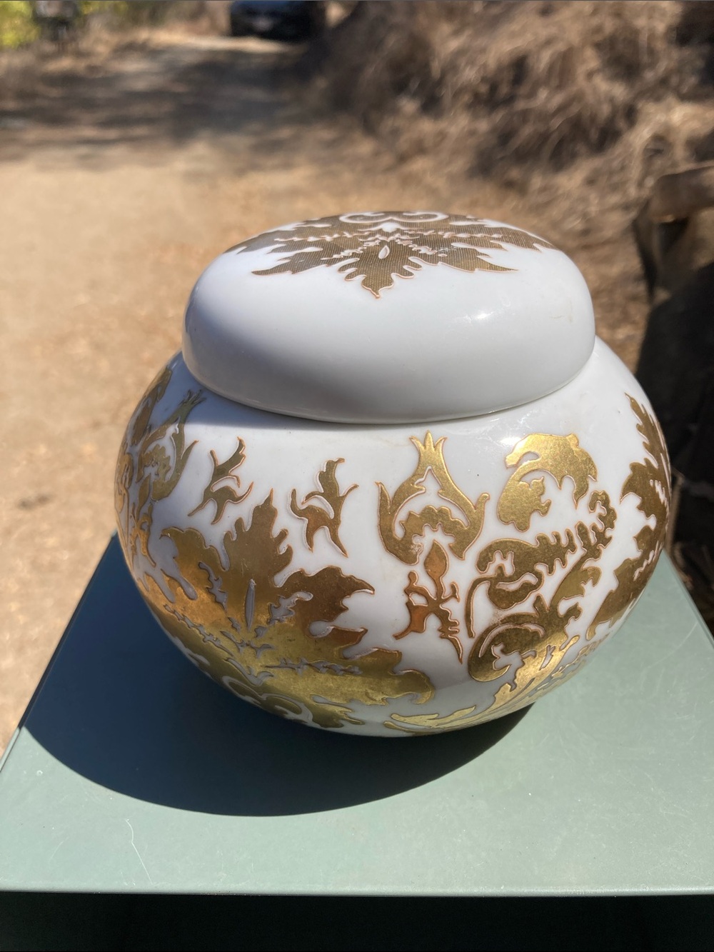 Anthropologie ginger jar trinket dish bowl